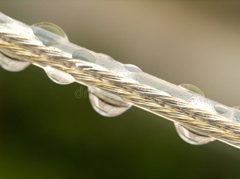 Drops on a washing line