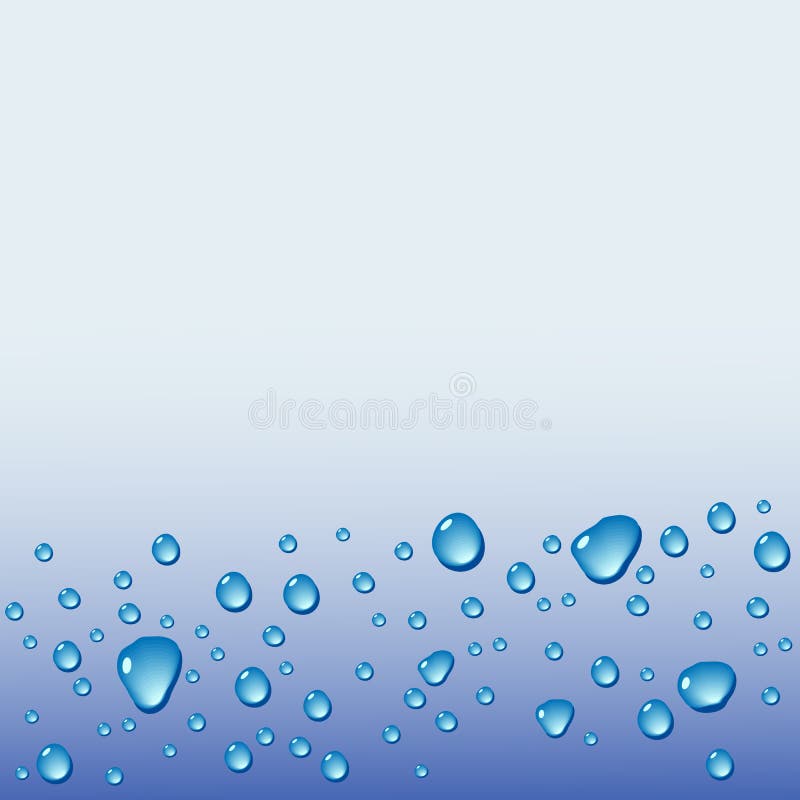 Drops Water Banner Template. Vector Stock Vector Illustration of