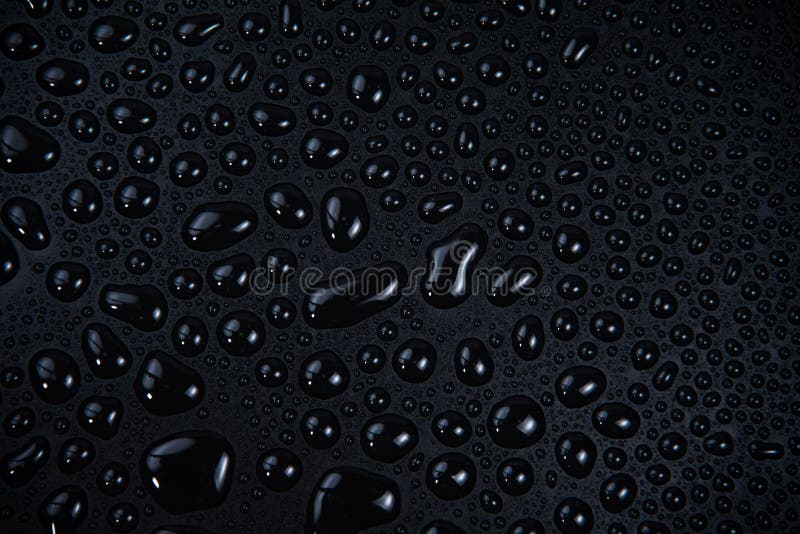 Drops of Water on Black Background. Stock Photo Image of macro, nature 122631388