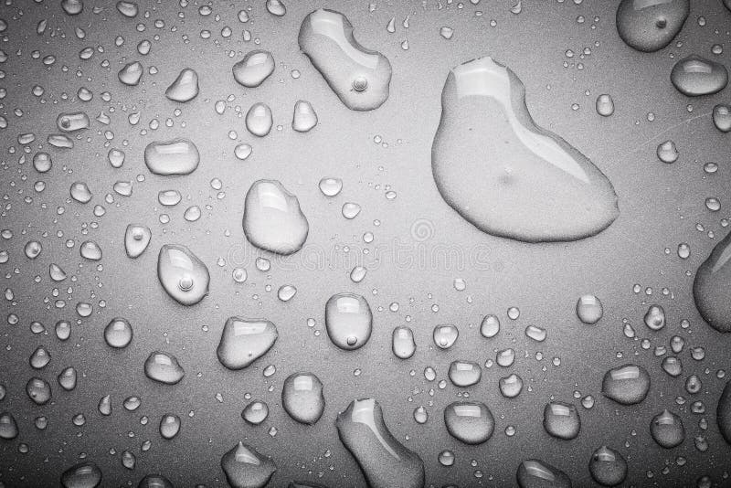 Drops of Water on a Color Background. Dark Grey Stock Photo Image of health, imagination