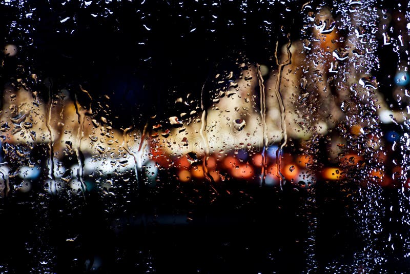 Drops of water on glass