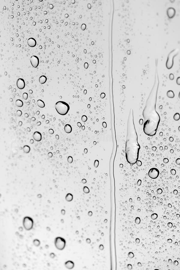 Drops of water on glass