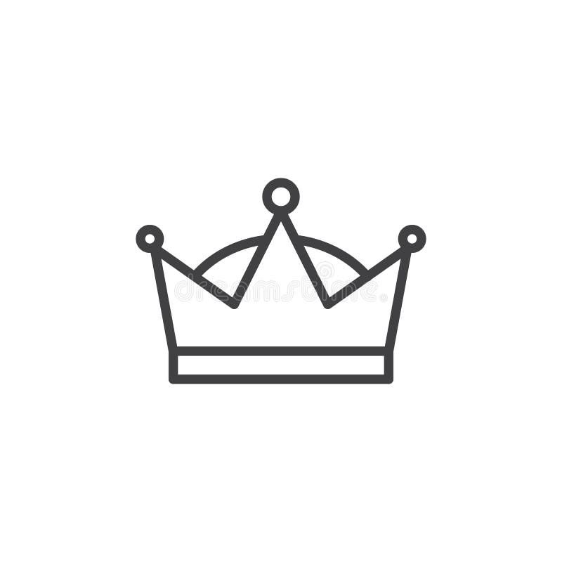 Drottningkronalinje symbol stock illustrationer