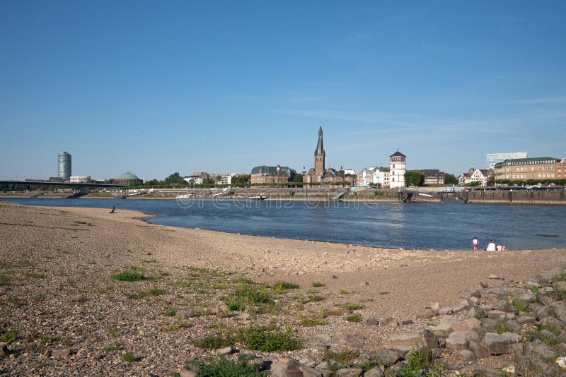 Drought in Germany, Low Water on Rhine River Editorial Photo Image of