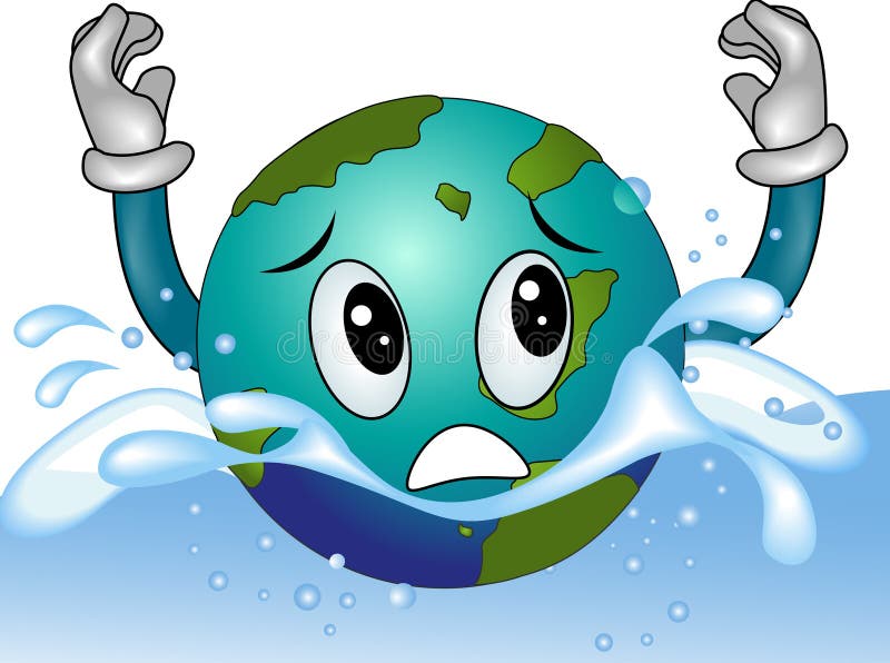 Sad Earth Coloring Page Stock Vector Illustration of drop