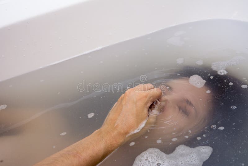 Drowning female stock photo. Image of liquid, drowned 98097382