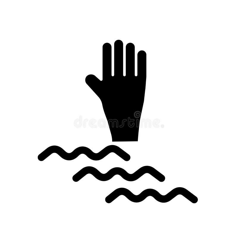 Drowning Man Icon Trendy Simple Symbol Stock Vector - Illustration of ...