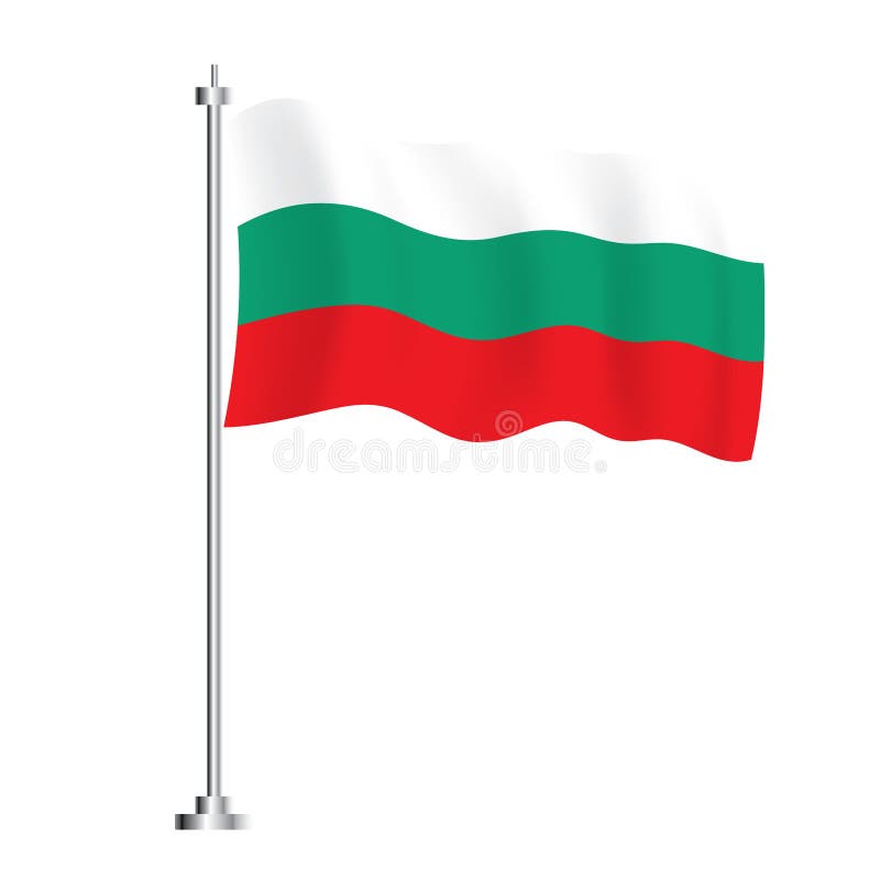 Drpavilion bulgar. drapelul izolat al țării bulgare. zi de independență vector illustration