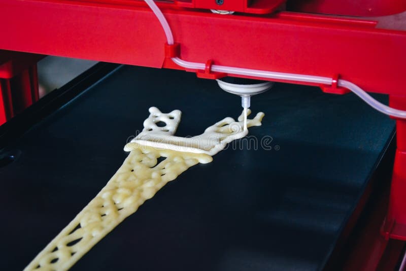 Drucker 3d dieses Drucken ein flüssiger Teig lizenzfreie stockfotografie Drucker 3d dieses Drucken ein flüssiger Teig lizenzfreie stockfotografie