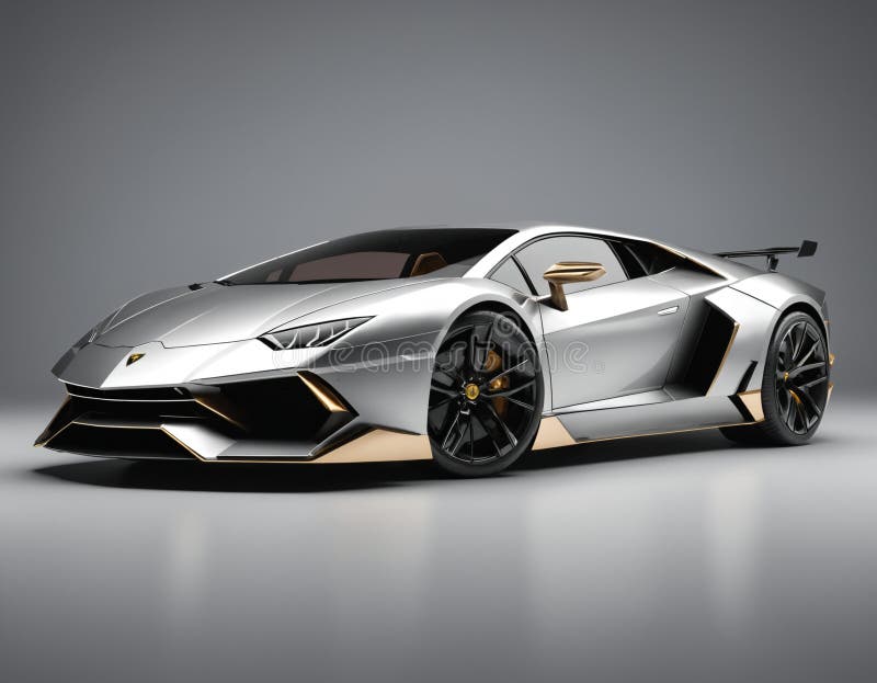 3druded модель роскошного спортивного автомобиля, напоминающего lamborghini бесплатная иллюстрация