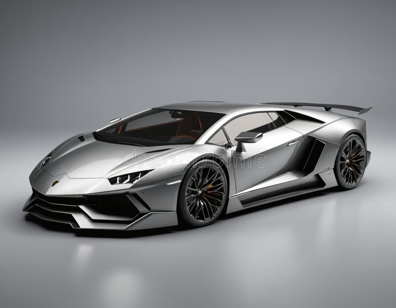 3druded модель роскошного спортивного автомобиля, напоминающего lamborghini бесплатная иллюстрация