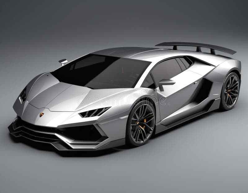 3druded модель роскошного спортивного автомобиля, напоминающего lamborghini бесплатная иллюстрация