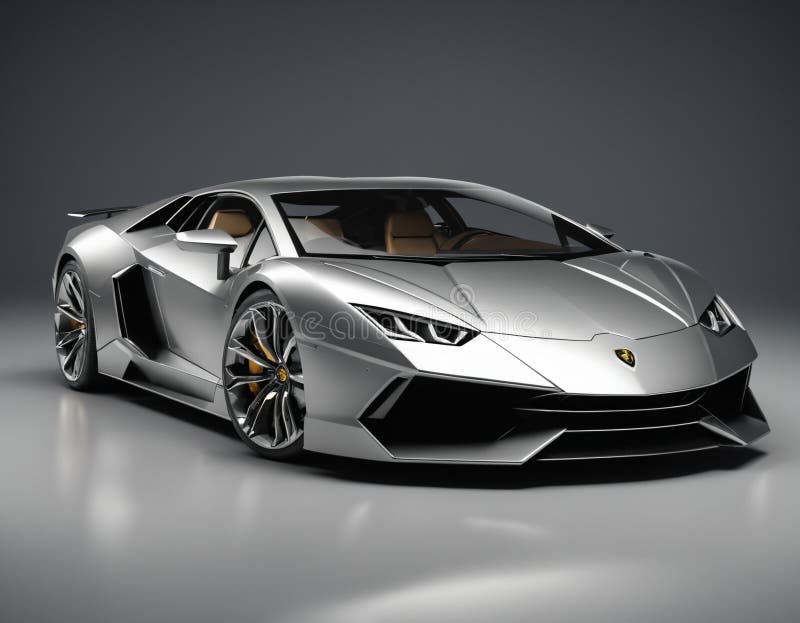 3druded модель роскошного спортивного автомобиля, напоминающего lamborghini иллюстрация штока