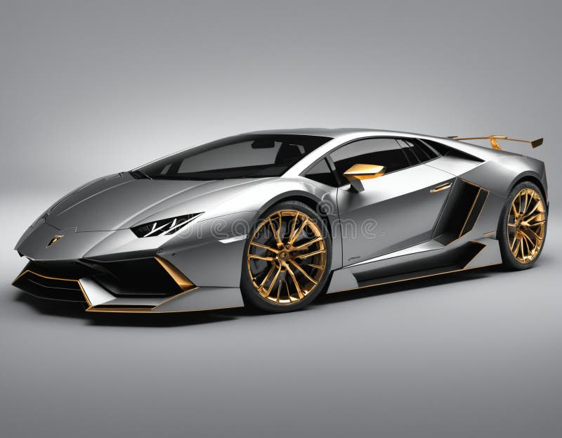 3druded модель роскошного спортивного автомобиля, напоминающего lamborghini бесплатная иллюстрация