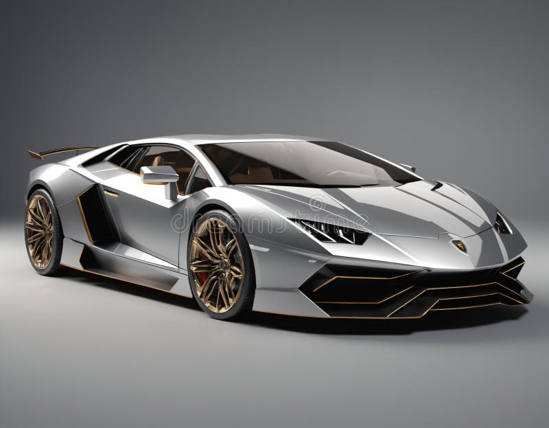 3druded модель роскошного спортивного автомобиля, напоминающего lamborghini бесплатная иллюстрация