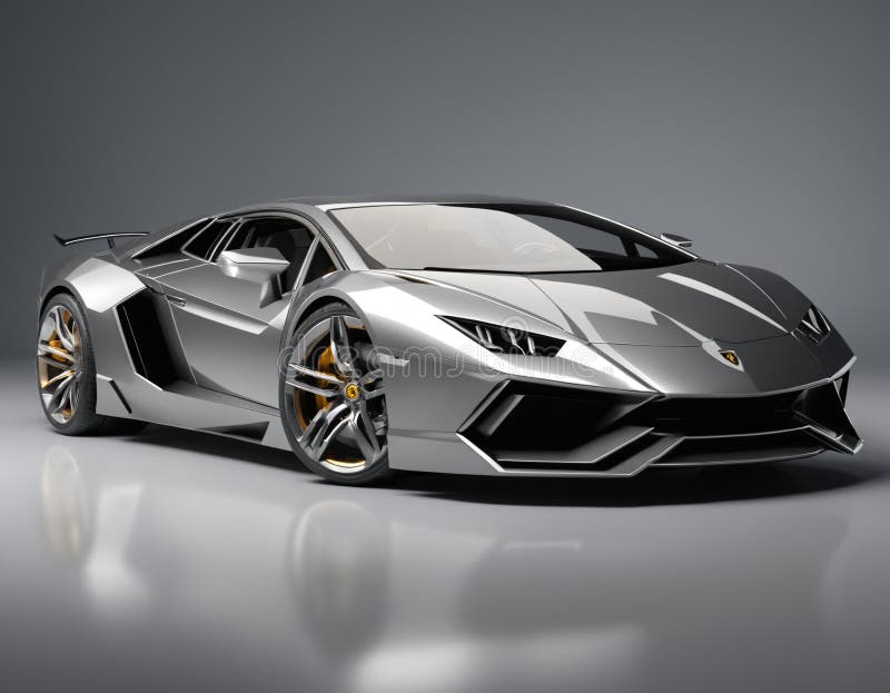 3druded модель роскошного спортивного автомобиля, напоминающего lamborghini иллюстрация штока