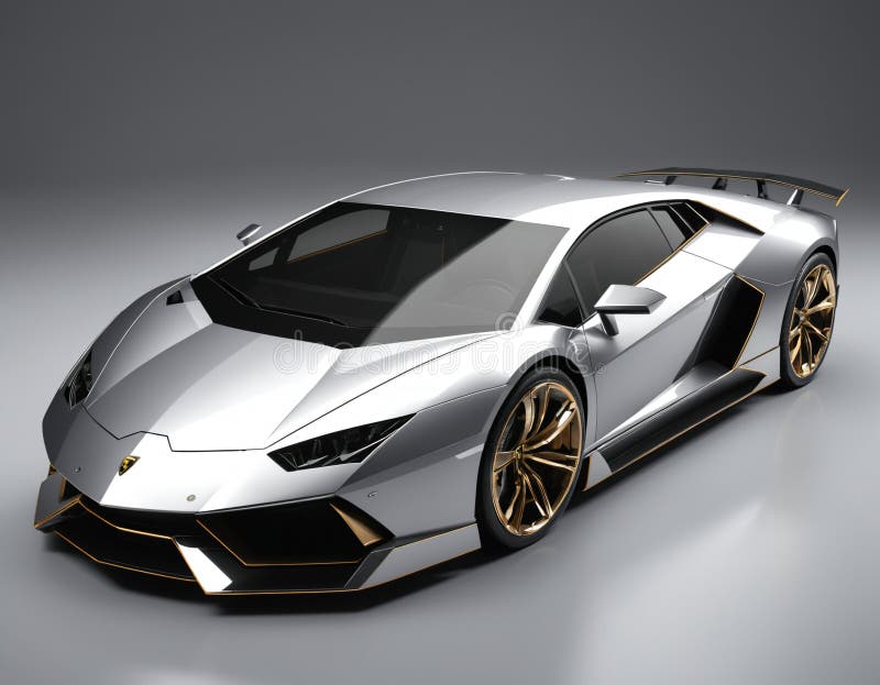 3druded модель роскошного спортивного автомобиля, напоминающего lamborghini иллюстрация вектора