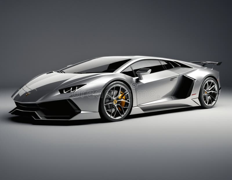 3druded модель роскошного спортивного автомобиля, напоминающего lamborghini иллюстрация штока