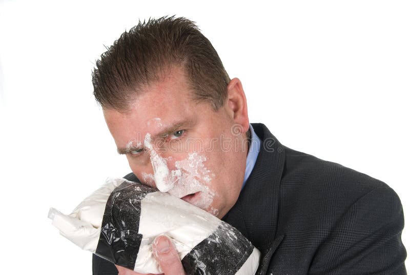 Drug addict businessman royalty free stock images Drug addict businessman royalty free stock images