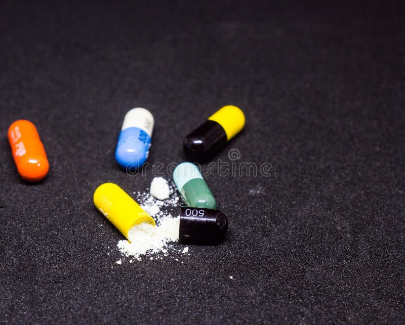 Drug capsule. stock photo. Image of care, pharmaceutical 79037478
