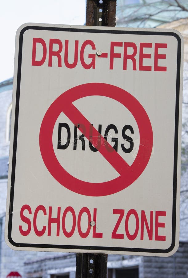 Drug Free School Zone royalty free stock images