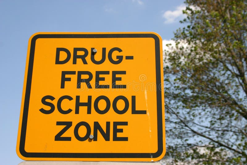 Drug free school zone royalty free stock photos