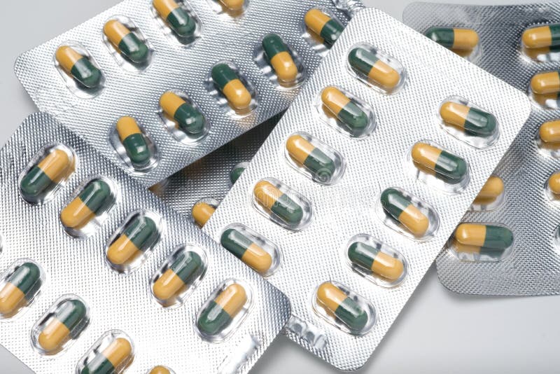 Drug Pill and Capsule in Blister Packaging Stock Photo Image of