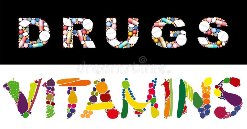 Drugs Vitamins Health Medicine royalty free illustration Drugs Vitamins Health Medicine royalty free illustration