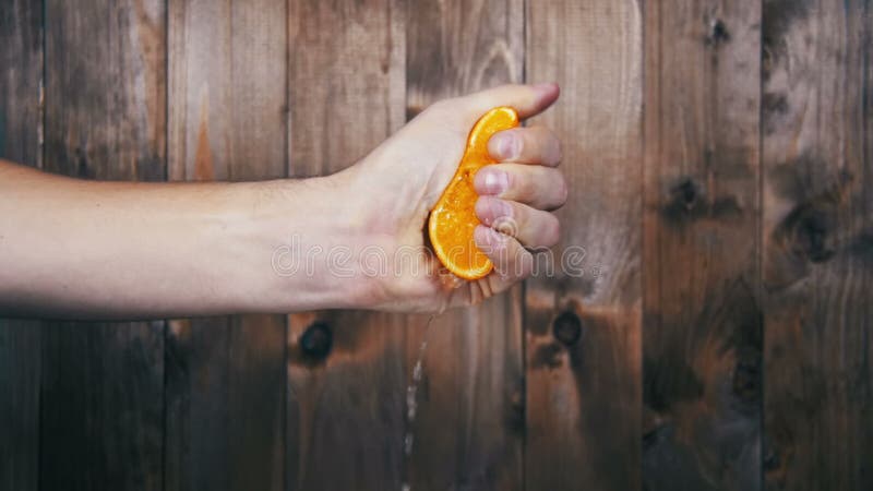 Druk het Sap met de hand van de Sinaasappel Langzame Motie