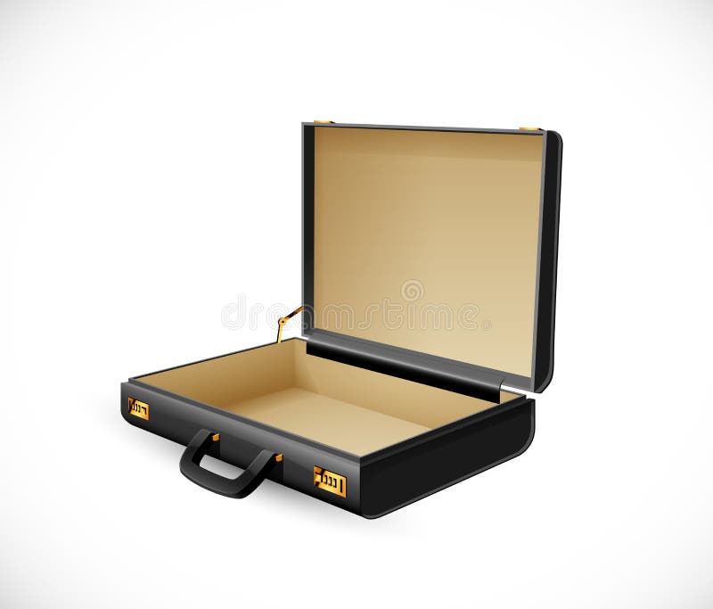 Business Suitcase Finance Concept Briefcase Open and Empty Stock
