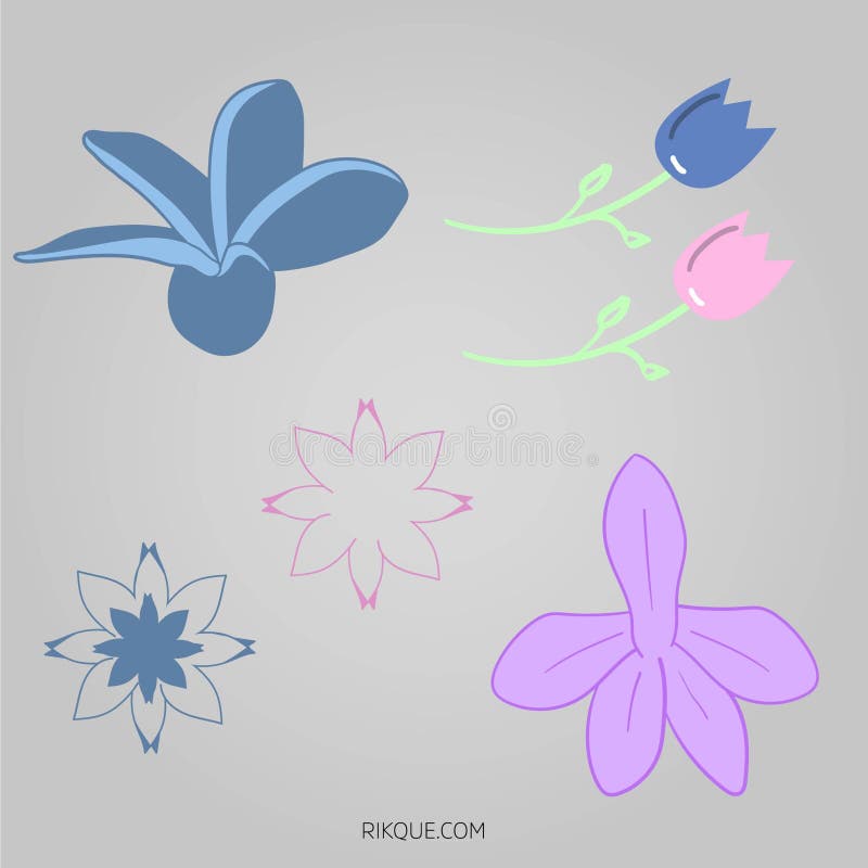 Flowers by RIKQUE vector illustration