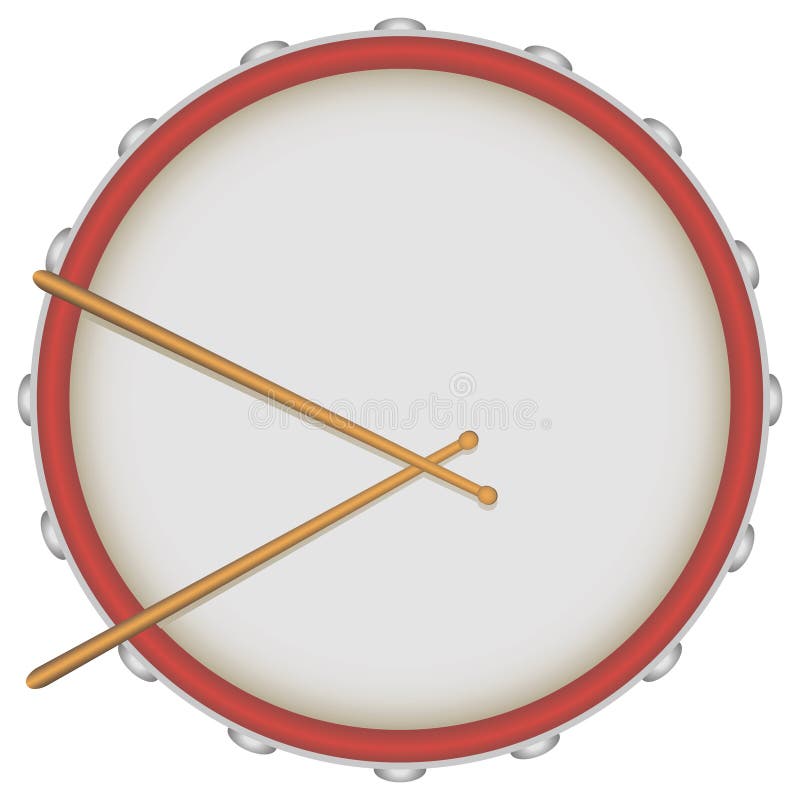 Drum with drumsticks