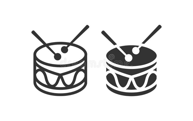 Drum Icon. Beat Parade Symbol. Sign Music Tool Vector Stock Vector