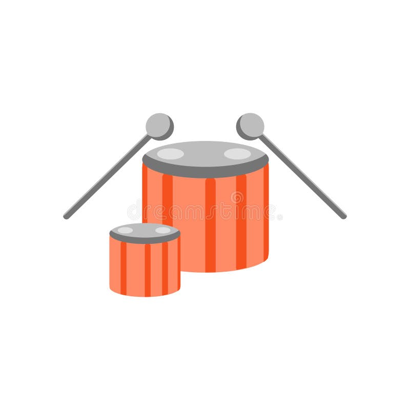 Drums Icon Vector Sign and Symbol Isolated on White Background Stock
