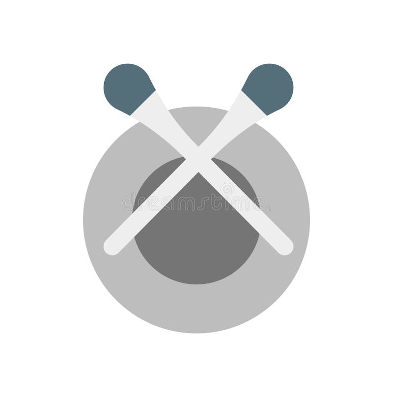 Drum Set Icon Vector Sign and Symbol Isolated on White Background, Drum