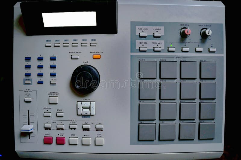 Drum machine side view stock photo. Image of musical 35099796