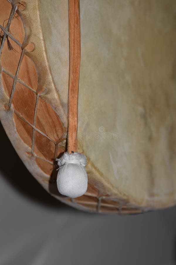 Drum Made from Sinew and Animal Hide Stock Image Image of concept, wooden 187401741
