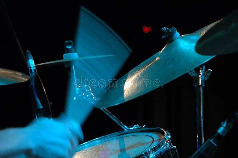 Drums at live concert. Drums at live concert.