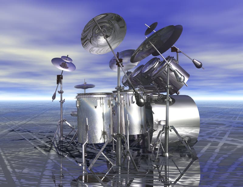 Digital rendering of a drum. Digital rendering of a drum