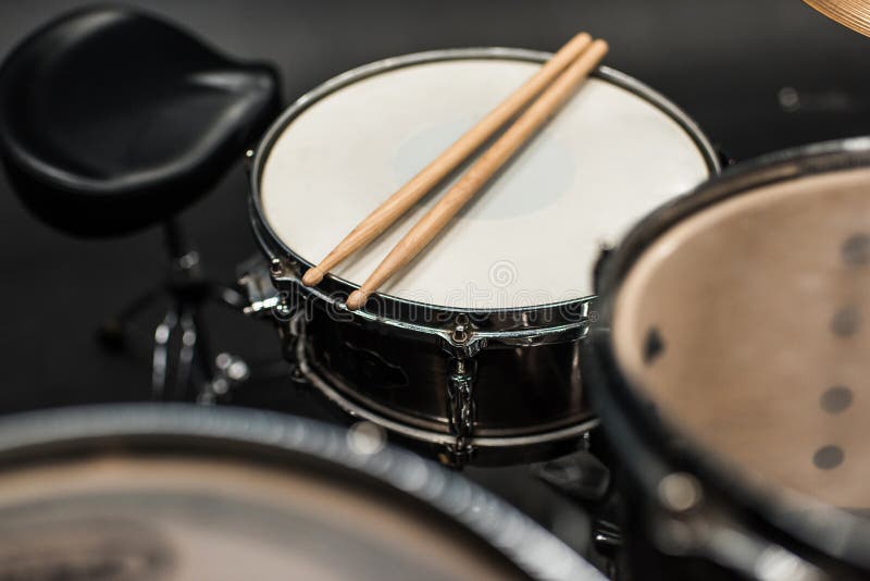 Drums Set for Hard Rock Concert on Stage Stock Photo Image of modern