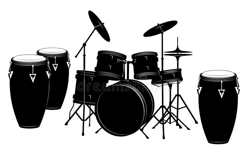 Clipart Drum Silhouette Stock Illustrations 380 Clipart Drum