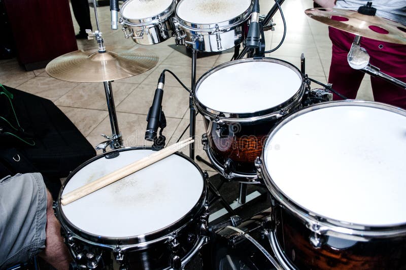 Drums on a wedding stock photo. Image of blue, musical 118369926