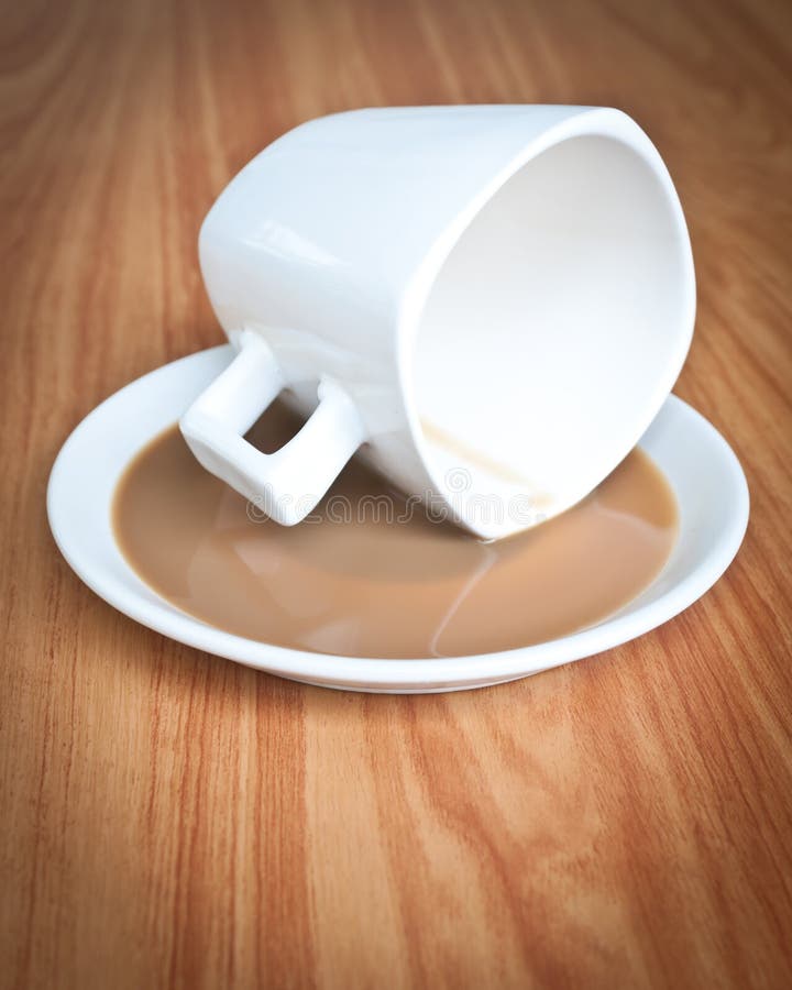 Drunk Coffee cup . stock photo. Image of coffee, saucer 24476474