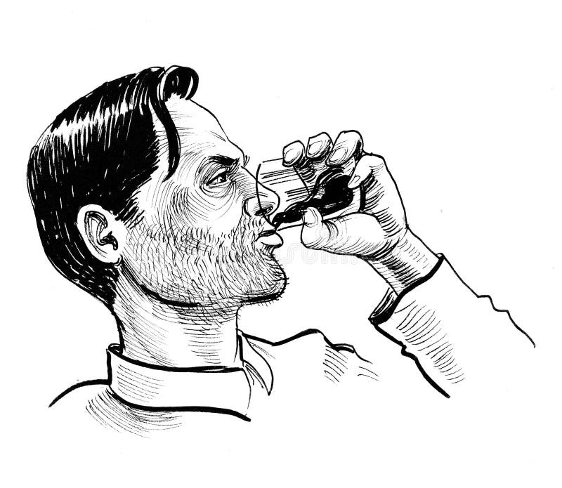 drunk-man-man-drinking-glass-whiskey-ink