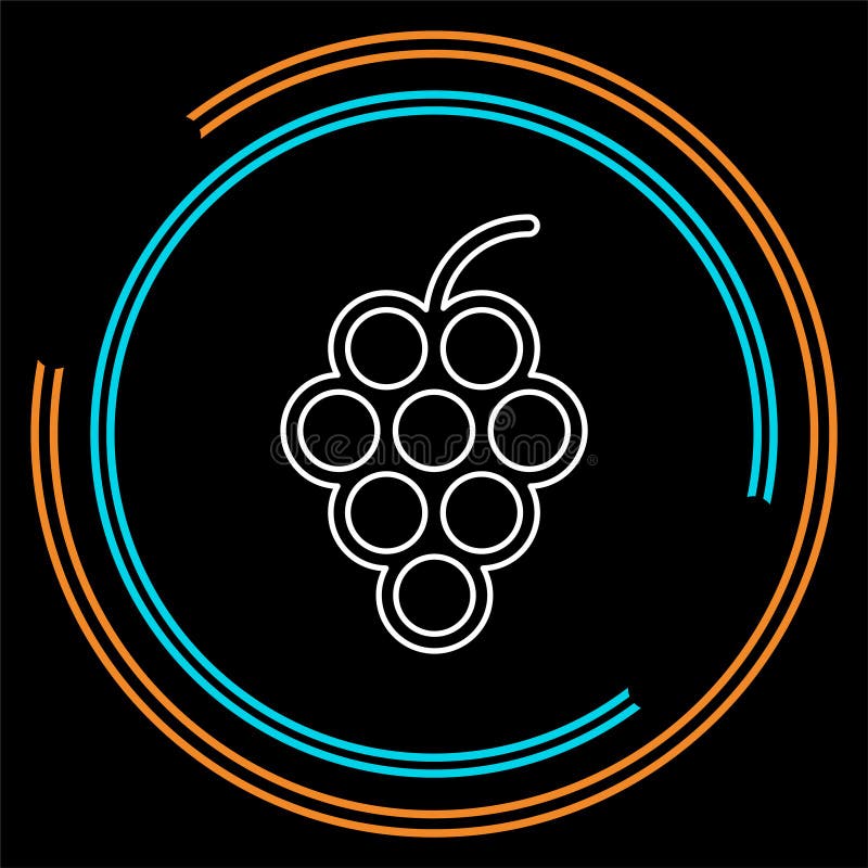 druvor symbol, vektorfruktillustration, naturvin vektor illustrationer druvor symbol, vektorfruktillustration, naturvin vektor illustrationer