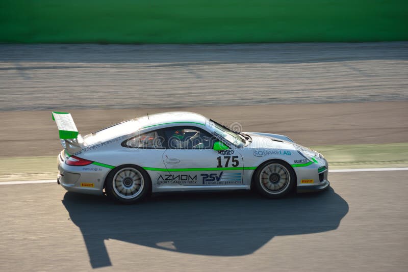 Porsche 911 GT3 2016 Test Przy Monza Fotografia Editorial