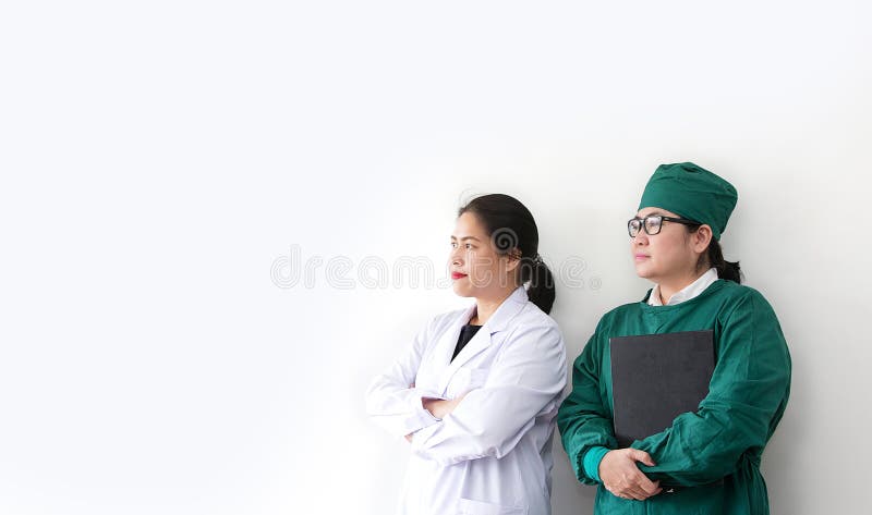 Drużynowi azjatykci medyczni pracownicy Portret azjata lekarka fotografia royalty free Drużynowi azjatykci medyczni pracownicy Portret azjata lekarka fotografia royalty free