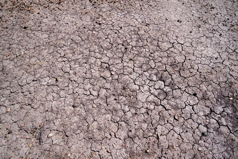 Dry, barren, cracked soil of the Petrified Forest National Park and Painted Desert in Arizona USA royalty free stock photography Dry, barren, cracked soil of the Petrified Forest National Park and Painted Desert in Arizona USA royalty free stock photography