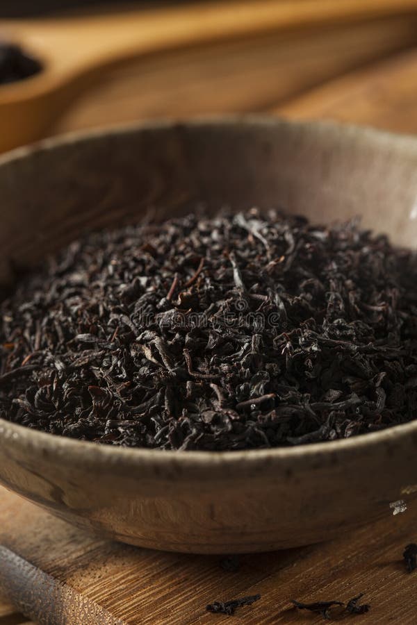 Dry Black Loose Leaf Tea stock photo. Image of medicine 48725610