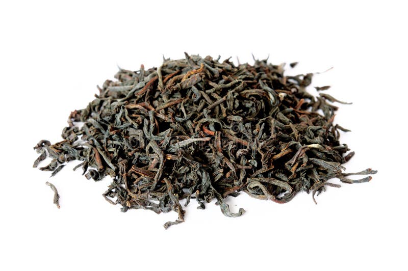 Dry black tea leaves stock photo. Image of english, black 24007496